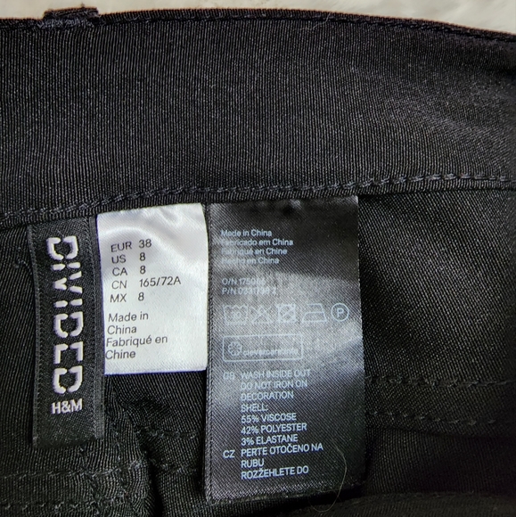 Rare H&M Black Beading High Waisted Strechy Streight Leg Pants Co ord Set - Picture 6 of 16